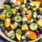 Blueberry Peach Feta Salad