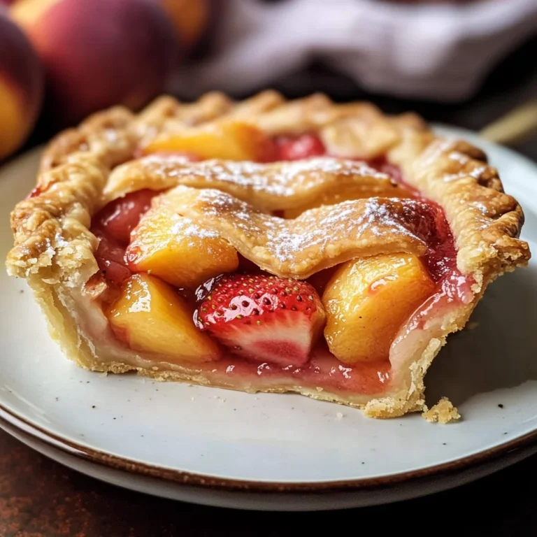 Brown Butter Strawberry Peach Pie