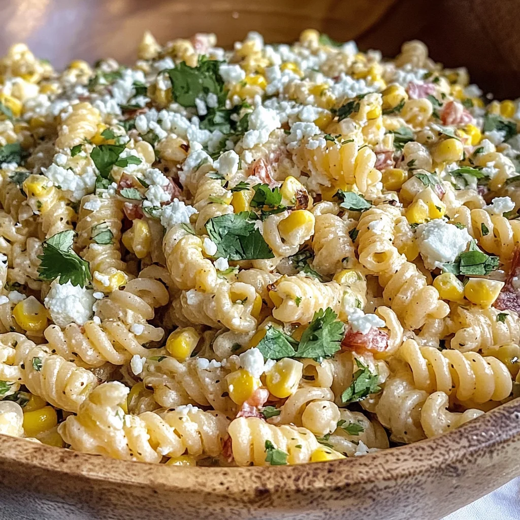 Elote Pasta Salad Recipe (Mexican Street Corn) - Irresistible Delight
