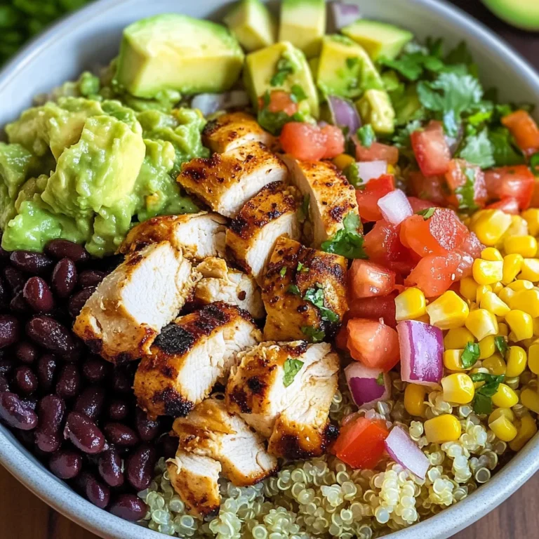 Grilled Chicken Burrito Bowls with Avocado Salsa