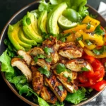 Grilled Chili Lime Chicken Fajita Salad