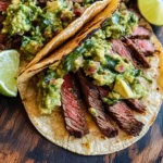 Grilled Steak Tacos with Avocado Salsa
