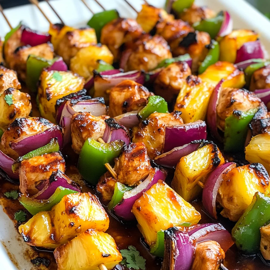 Hawaiian Chicken Kebabs
