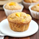 Healthy Honey Peach Muffins