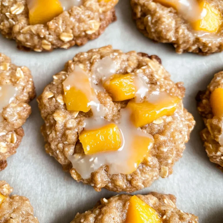 Healthy Peach Oatmeal Breakfast Cookies
