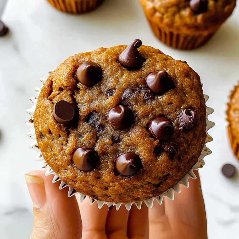 Healthy Pumpkin Chocolate Chip Muffins