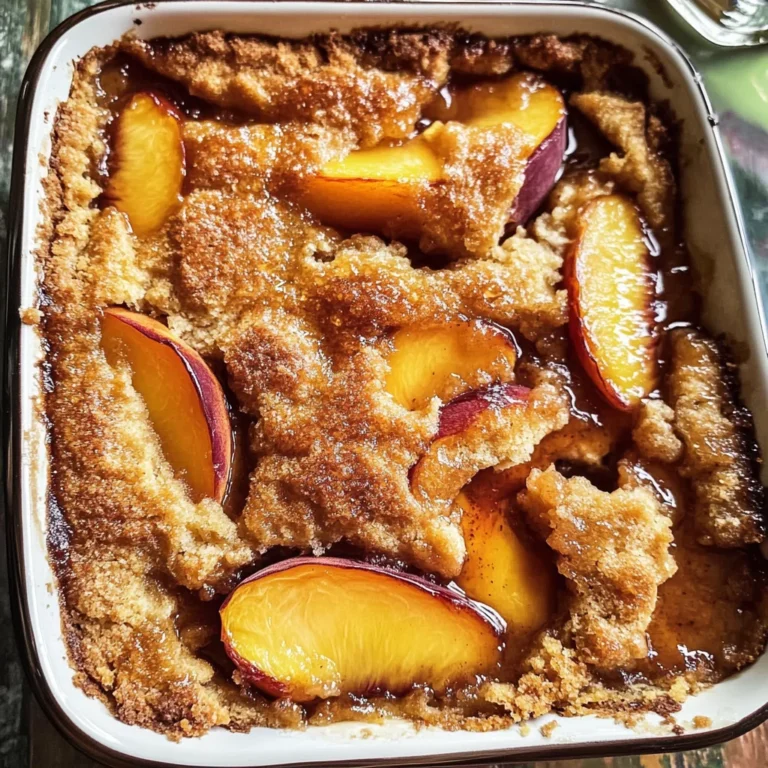 Old School Easy Brown Sugar Peach Cobbler