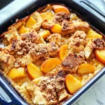 Peach Cobbler French Toast Bake