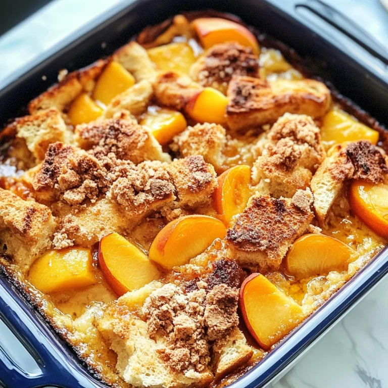 Peach Cobbler French Toast Bake