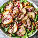 Pear Salad with Creamy Pomegranate Dressing