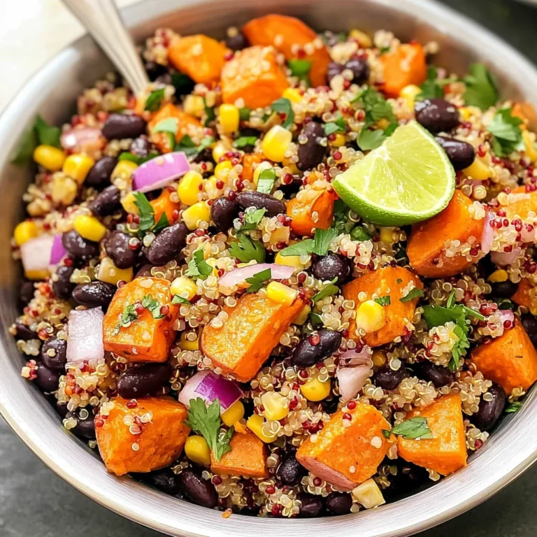 Roasted Sweet Potato Black Bean Quinoa Salad recipe