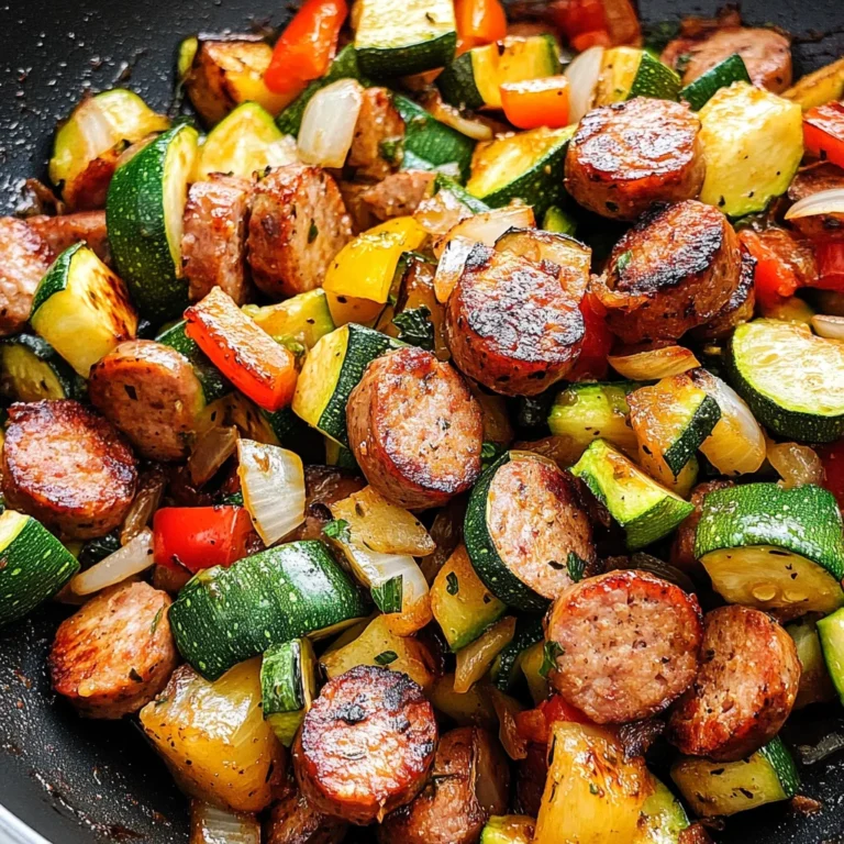Skillet Sausage and Zucchini
