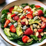 Strawberry Avocado Spinach Salad with Poppyseed Dressing