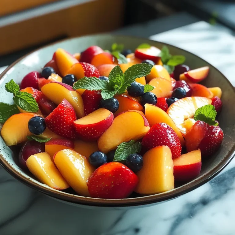 Summer Peach Fruit Salad