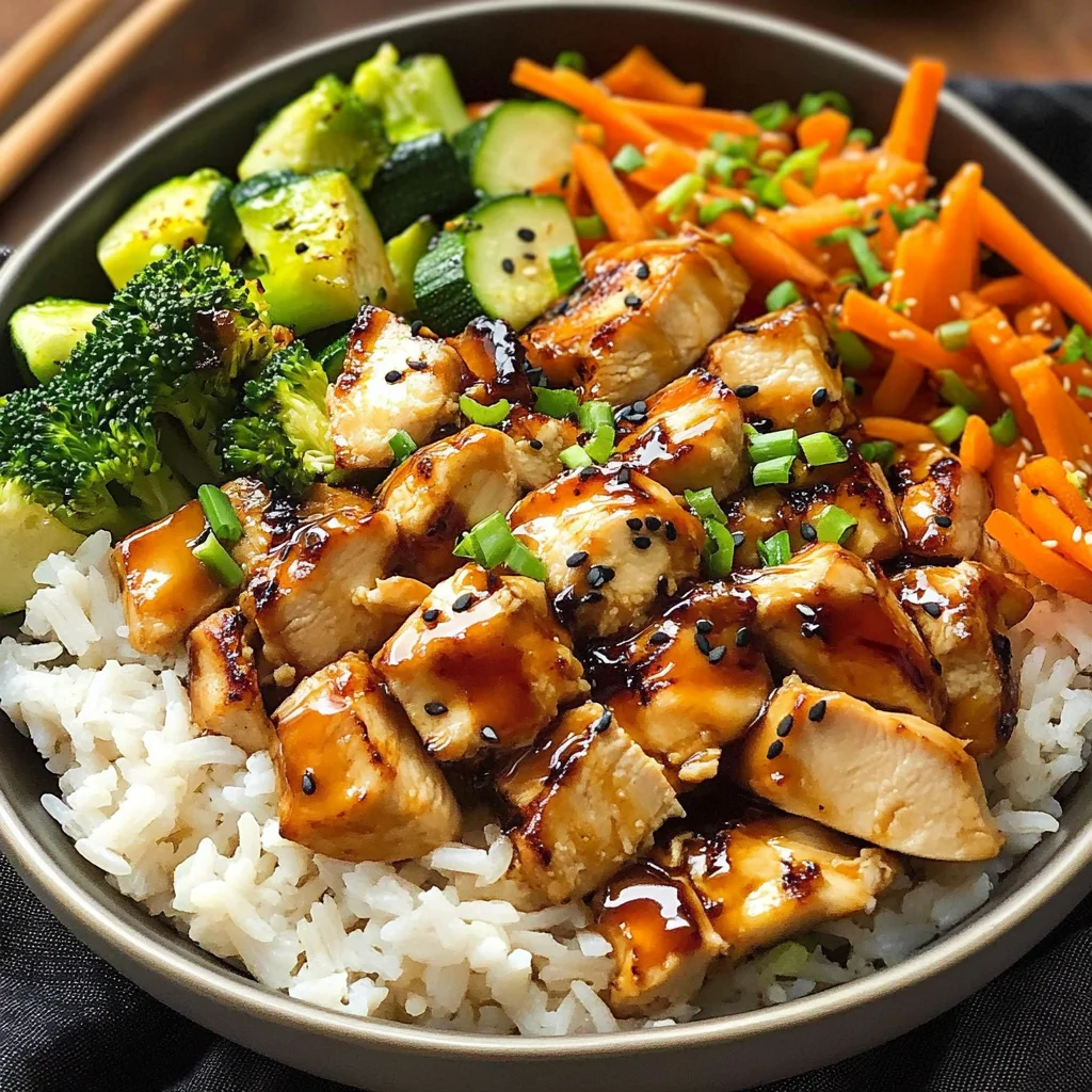 Teriyaki Grilled Chicken and Veggie Rice Bowls