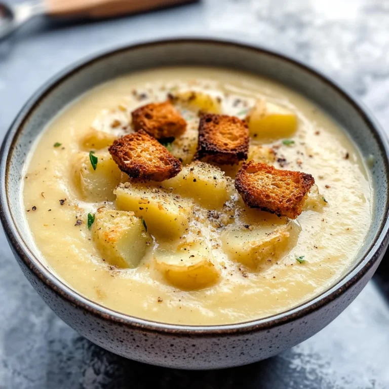 CREAMY ROASTED GARLIC POTATO SOUP (VEGAN)