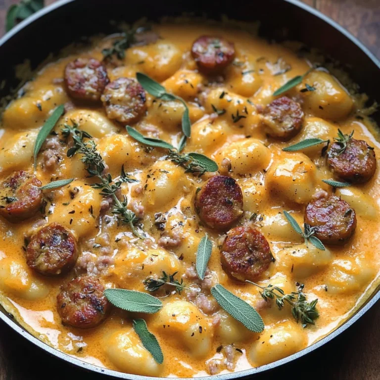 Creamy Butternut Squash Gnocchi with Sausage, Thyme, and Sage