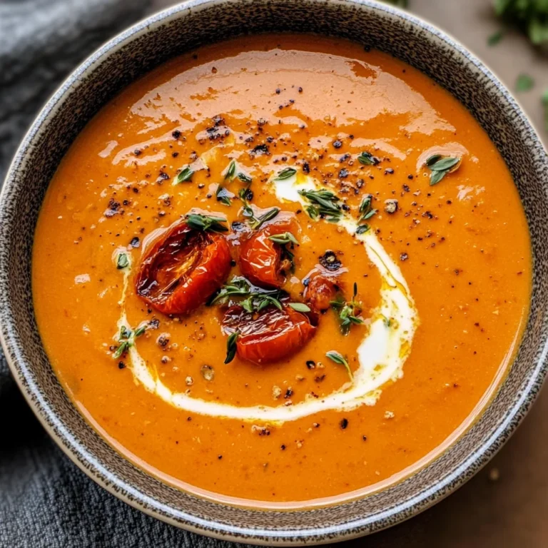 Creamy Roasted Garlic Tomato Soup