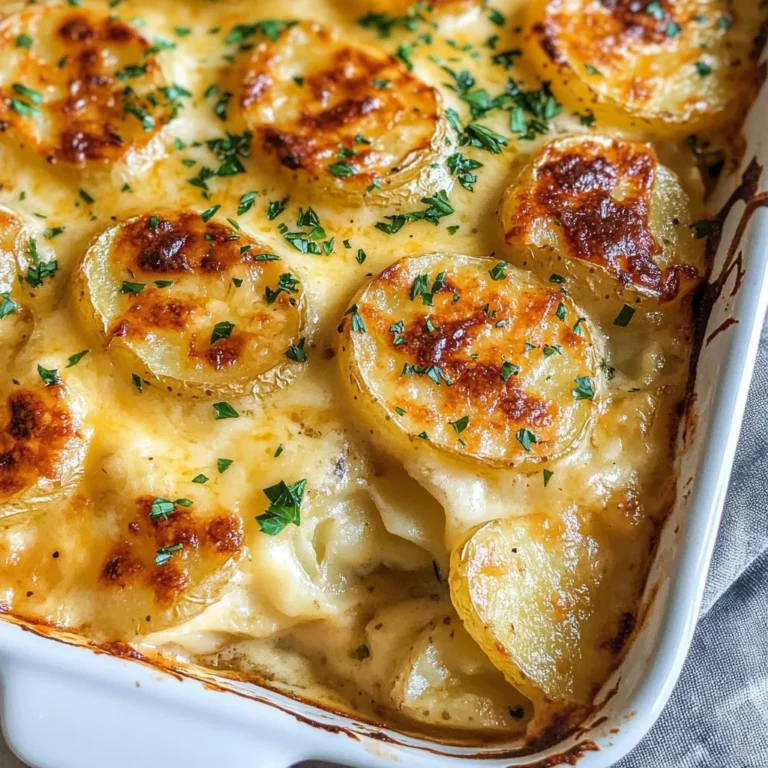 Dad’s Creamy & Cheesy Au Gratin Potatoes