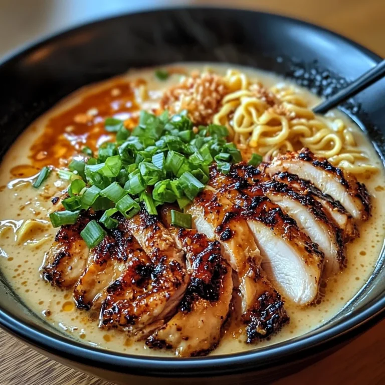 Fiery Chicken Ramen with Creamy Garlic Sauce