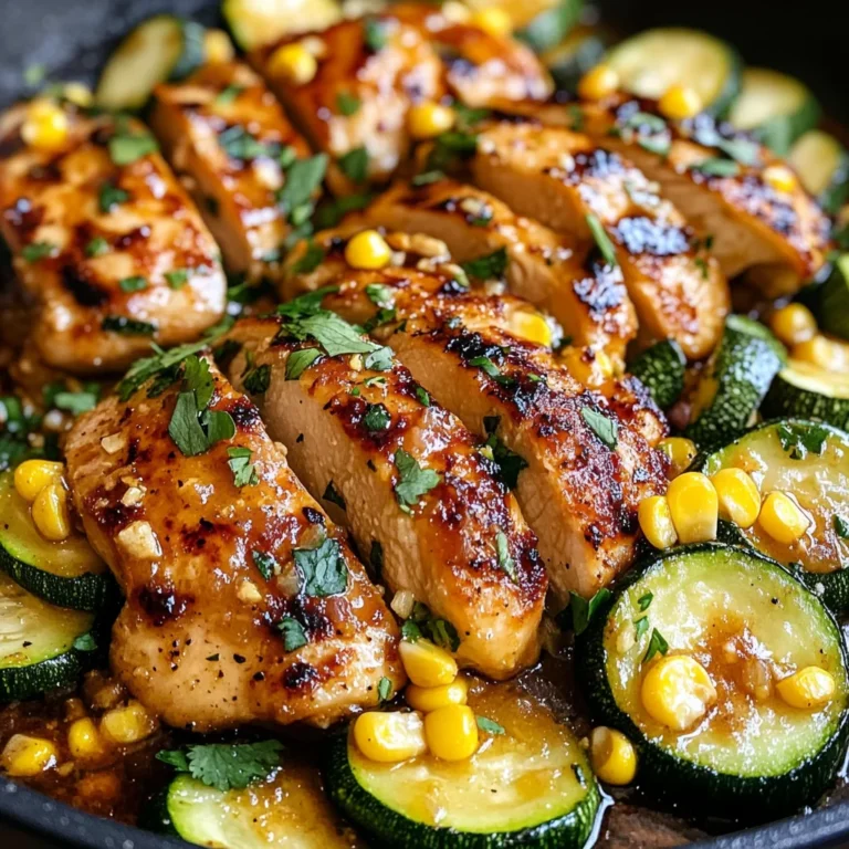 Garlic Butter Chicken with Zucchini and Corn - One-Pan, 30-Minute Meal