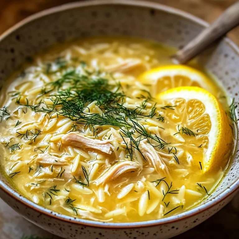 Mediterranean Lemon Chicken Soup