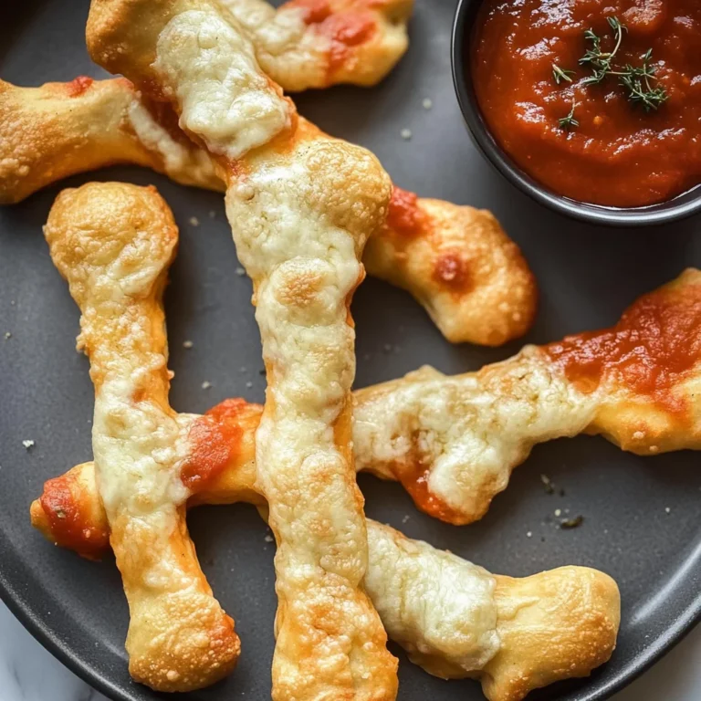 Cheesy Halloween Breadstick Bones