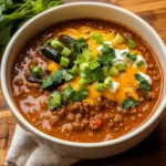 Crockpot Spicy Queso Beef Chili