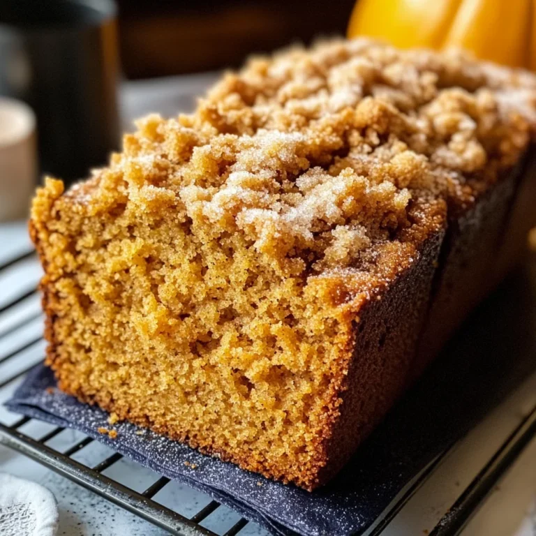 Easy Pumpkin Bread with Crumb Topping
