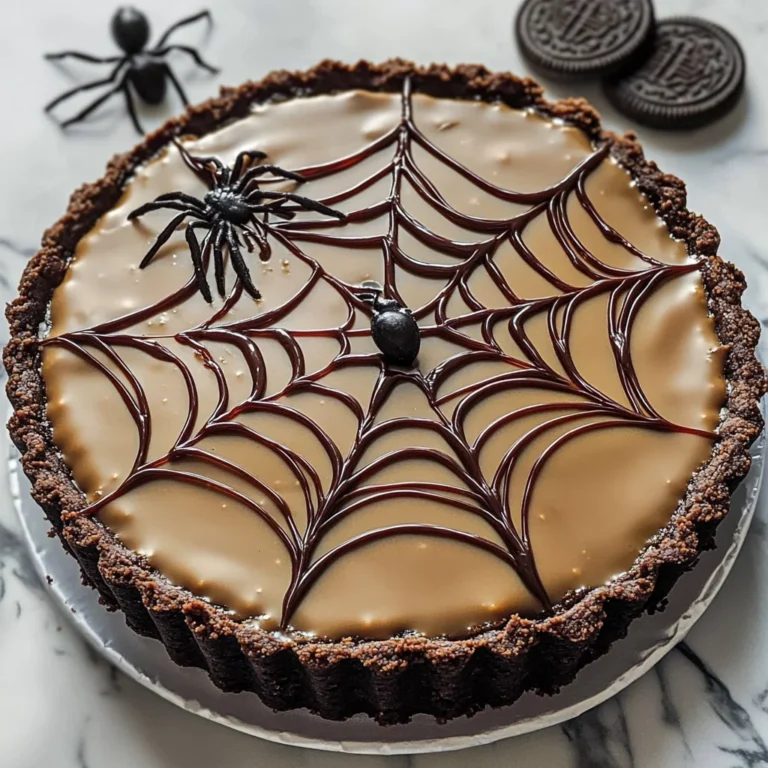 Halloween Chocolate Spiderweb Tart