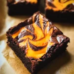 Halloween Cream Cheese Swirl Brownies