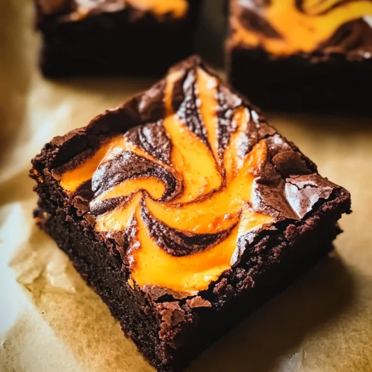 Halloween Cream Cheese Swirl Brownies