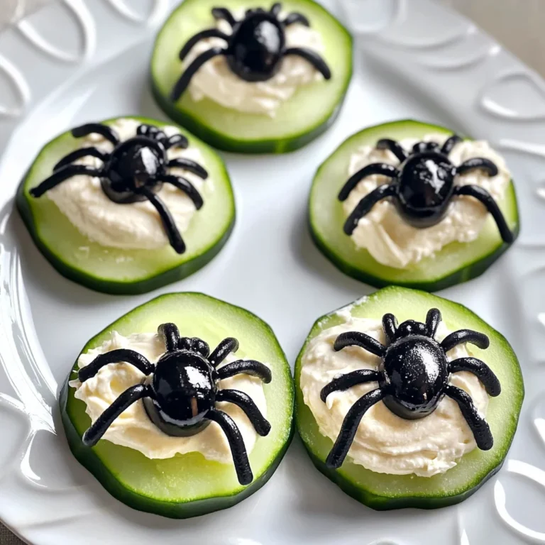 Keto Spider Cucumber Appetizer Bites