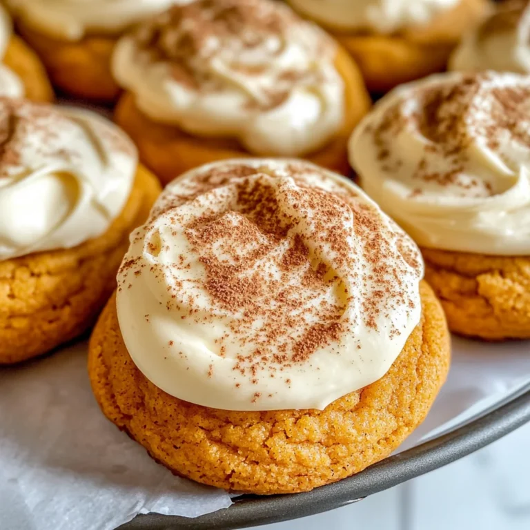Pumpkin Cookies with Cream Cheese Frosting