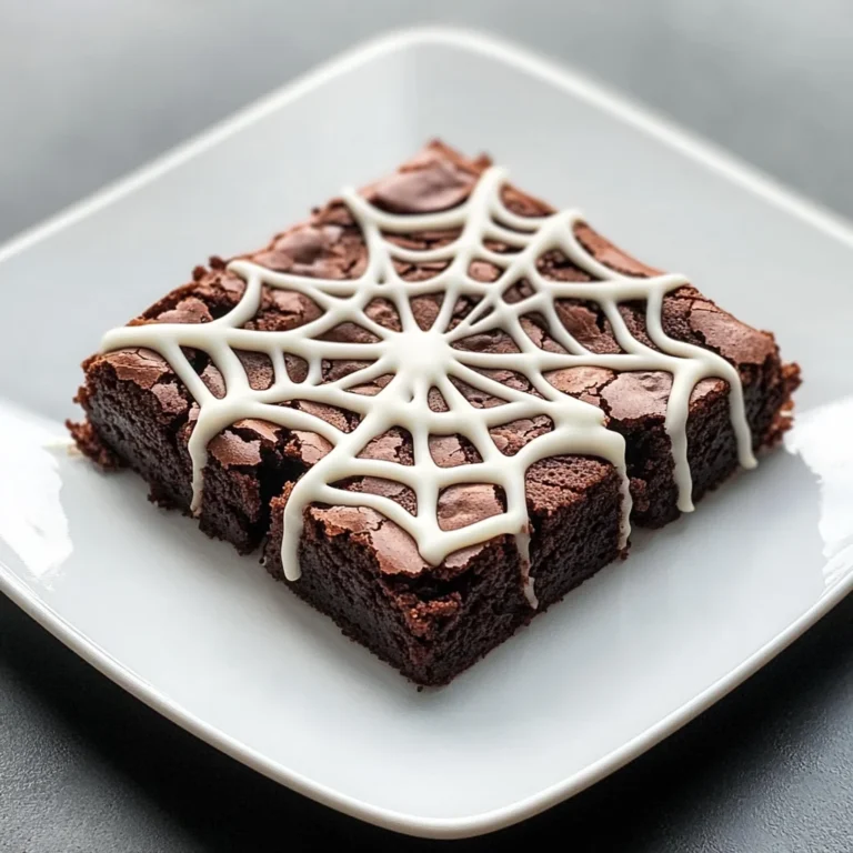 Spider Web Brownies